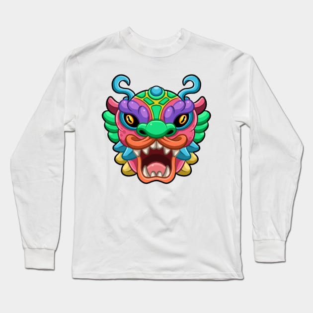 Dragon Gead Long Sleeve T-Shirt by Popon85